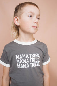 Mama Tried Ringer Tee for Kids by The Bee and The Fox